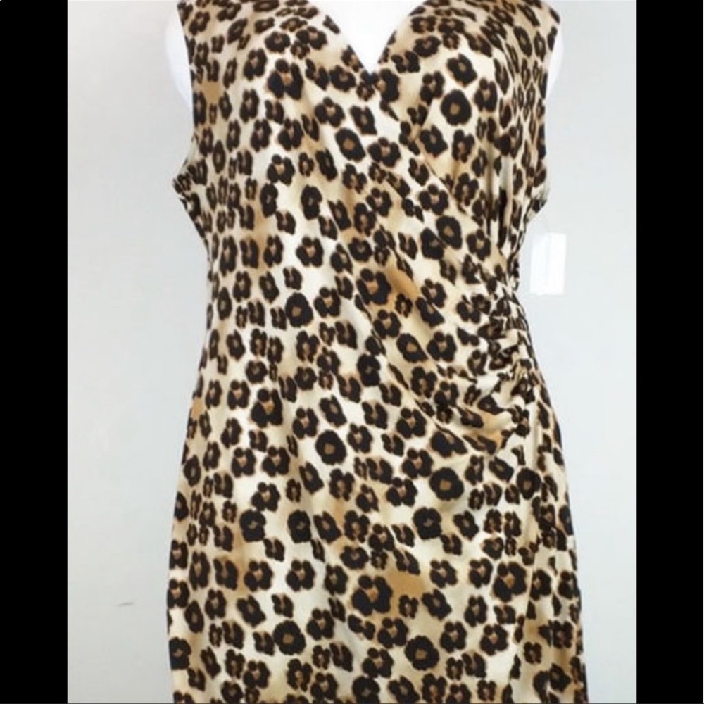 Plus Size Charter Club Leopard Faux Wrap Dress